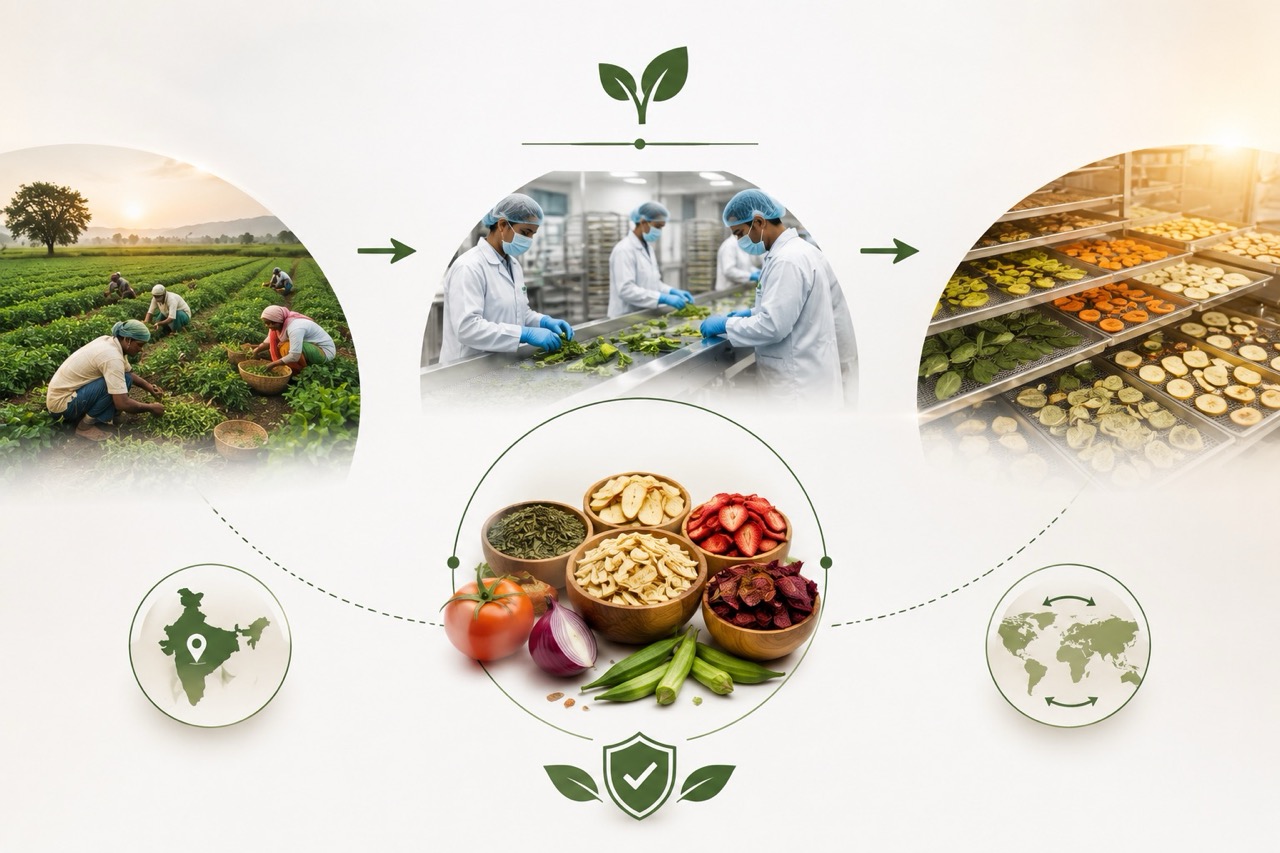 Premium dehydrated ingredients sourced by AgroElite Foods